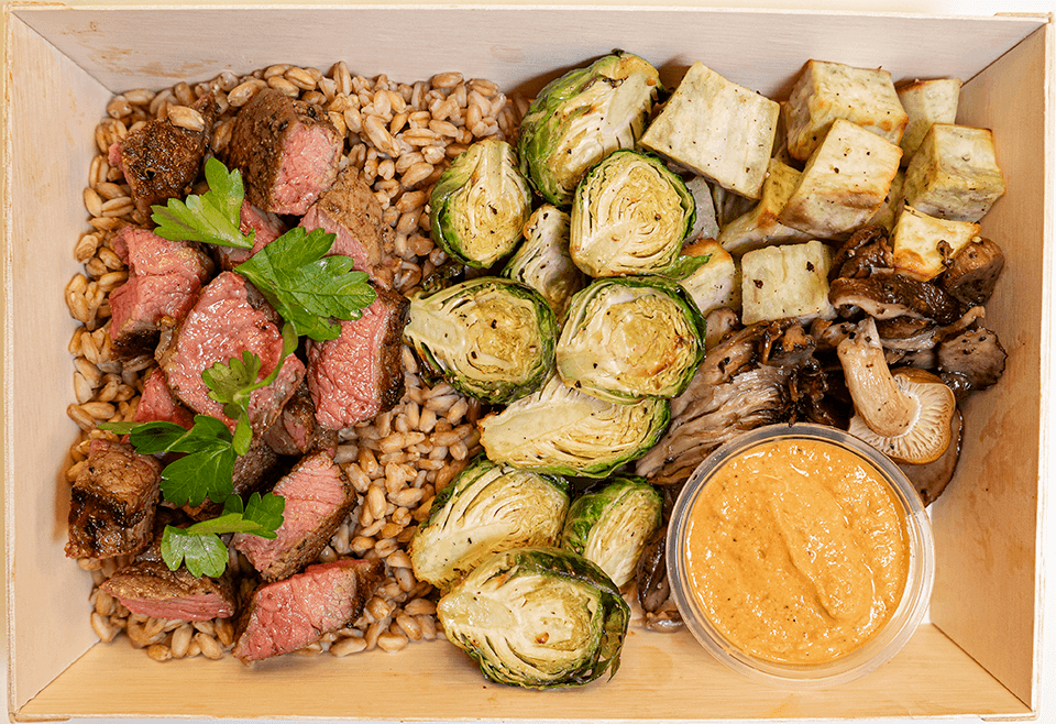 Smoky Romesco Steak Bowl
