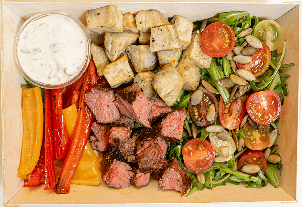 Mediterranean-Style Steak Salad